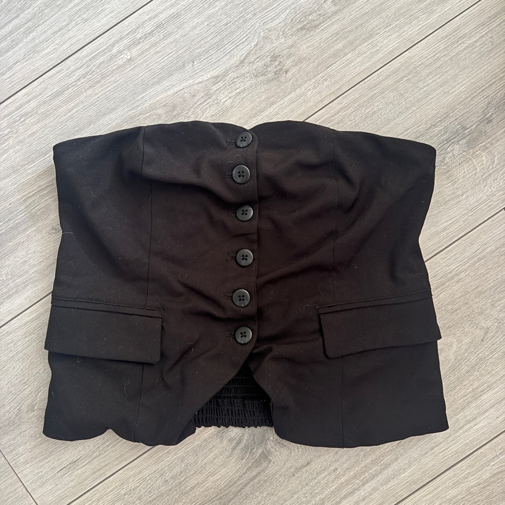 Madden NYC Black Strapless Top